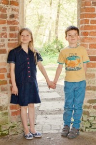 Button-up Dress and Jumpin' Jeans holding hands